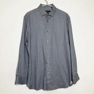 John Varvatos 15.5 32/33 Button Up Shirt Signature Tailored Slim Fit Long Sleeve